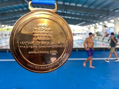 Мировой рекорд и полный комплект медалей собрал Драч Максим на чемпионате мира по плаванию в категории Мастерс! 1